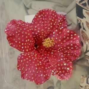 Large Pink Hybiscus Hair Flower